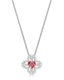 12 Birthstone Four Leaf Clover Necklace