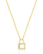 14k Gold Lock Pendant Necklace