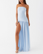 Strapless Tube Panelled Maxi Dress