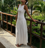 White Sleeveless Linen Maxi Dress