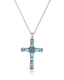 Bohemian Turquoise Cross Necklace