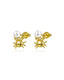 Crab Pearl Stud Earrings