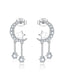 Crystal Moon & Star Earrings
