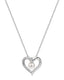 Flip Heart Pearl Pendant Necklace