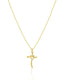 Gold Cross Pendant Necklace