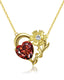 Molenia Birth Flower & Birthstone Heart Necklace