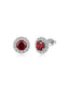 Molenia Halo Birthstone Stud Earrings