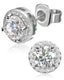 Molenia Halo Moissanite Stud Earrings