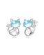 Moonstone Cat Stud Earrings