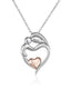 New Mom and Child Heart Necklace
