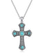 Turquoise Cross Necklace – Vintage Faith Pendant Necklace