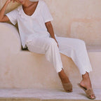 Lace solid color suit