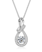 Infinity Teardrop Moissanite Necklace