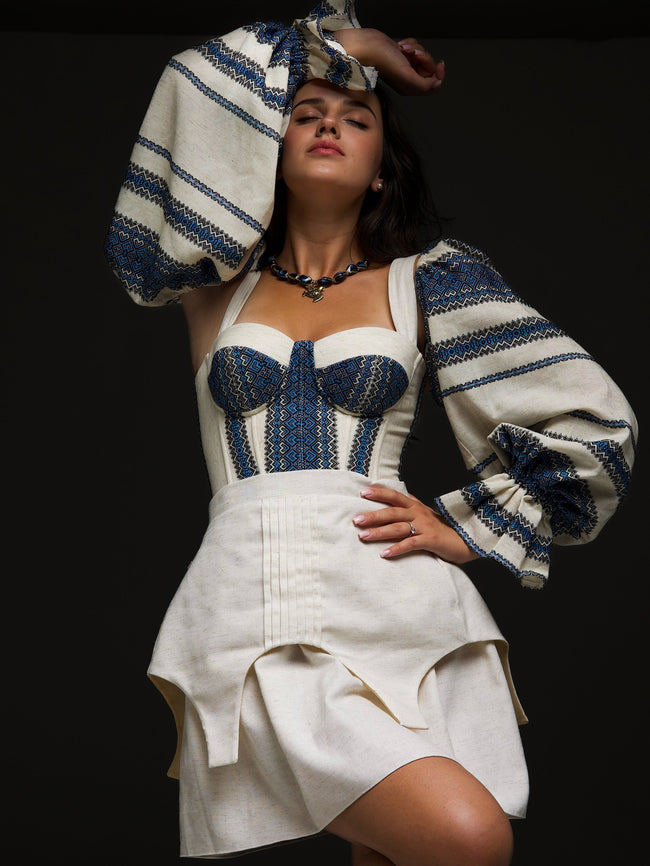 Printed Corset Suit Main Image