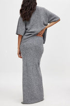 Knitted Long Skirt Suit