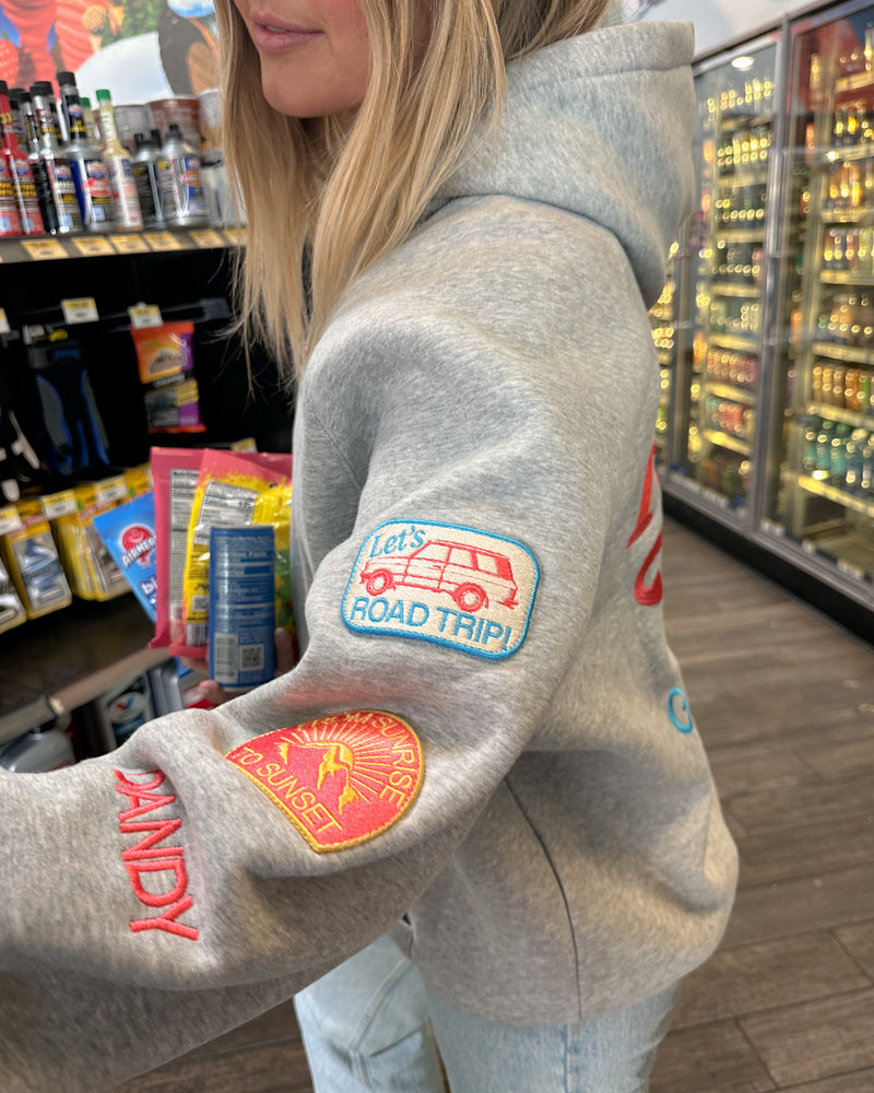 Road Trip Print Oversized Hoodie