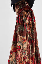 Velvet Petals Maxi Skirt
