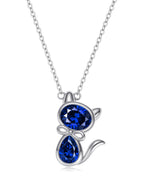 Birthstone Cat Necklace  for Pet Lovers