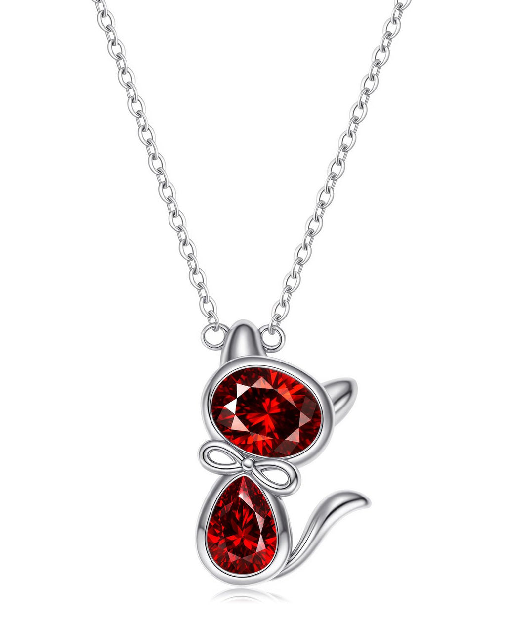 Birthstone Cat Necklace  for Pet Lovers