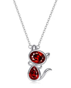 Birthstone Cat Necklace  for Pet Lovers