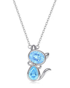 Birthstone Cat Necklace  for Pet Lovers