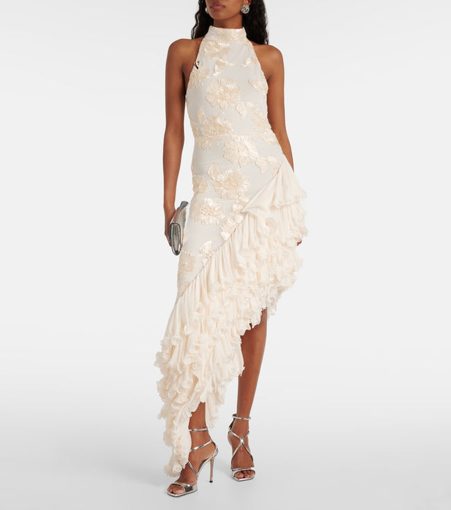 Floral Multi-layered Skirt Long Dress Hover Image