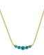 14K Gold Blue Zircon Charm Necklace