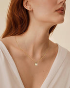 14k Gold Lock Pendant Necklace