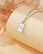 14k Gold Plated Butterfly Necklace with Mother of Pearl Charm