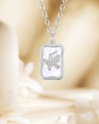 14k Gold Plated Butterfly Necklace with Mother of Pearl Charm