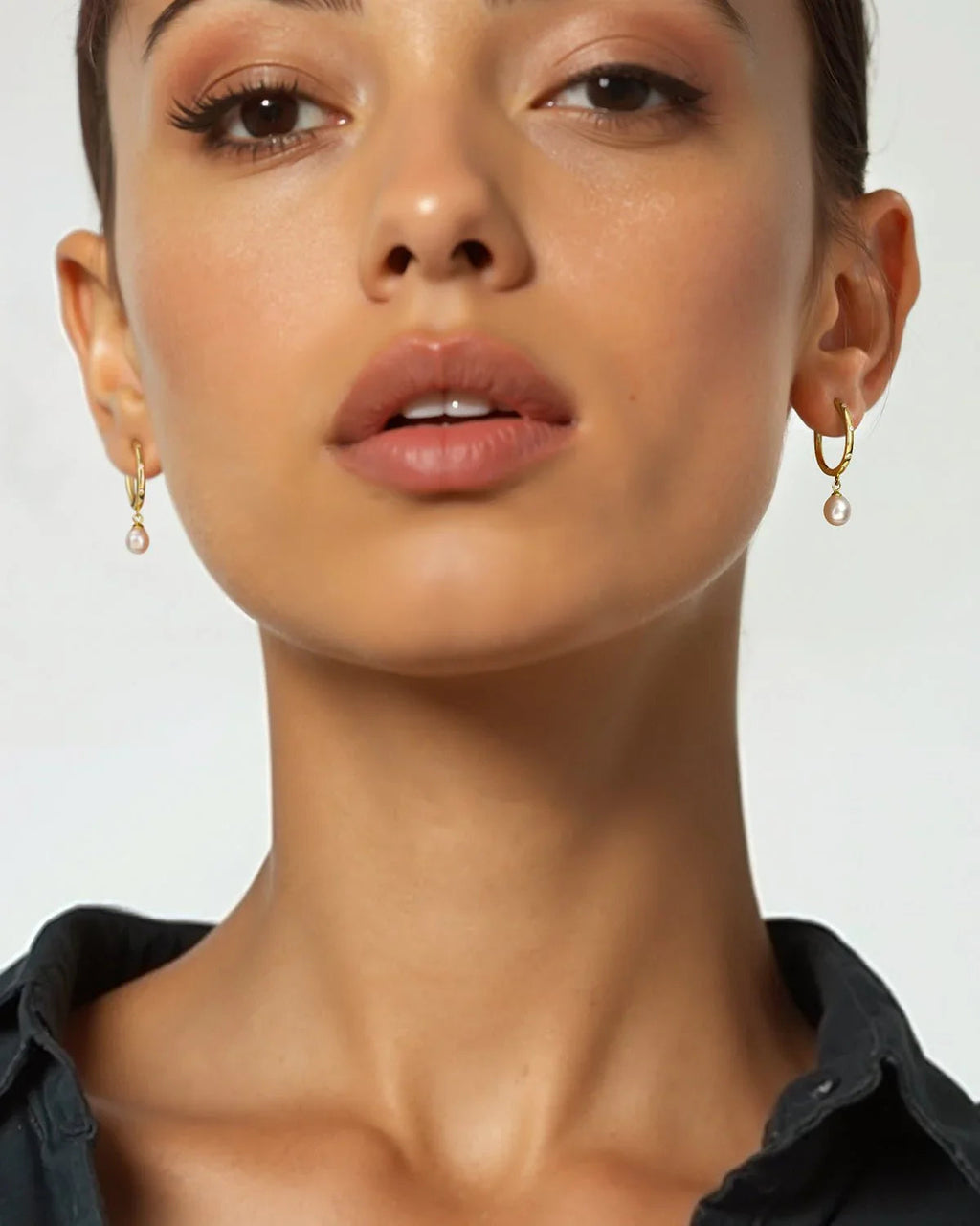 14K Gold Plated Pearl Drop Earrings