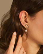 14K Gold Plated Pearl Drop Earrings