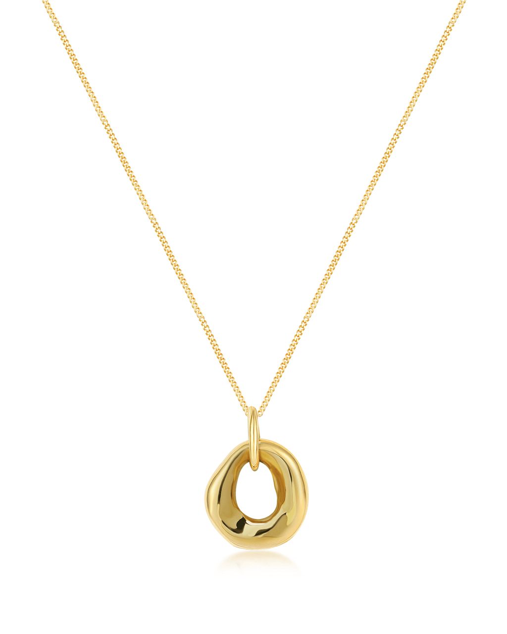 Minimalist Organic Circle Pendant necklace