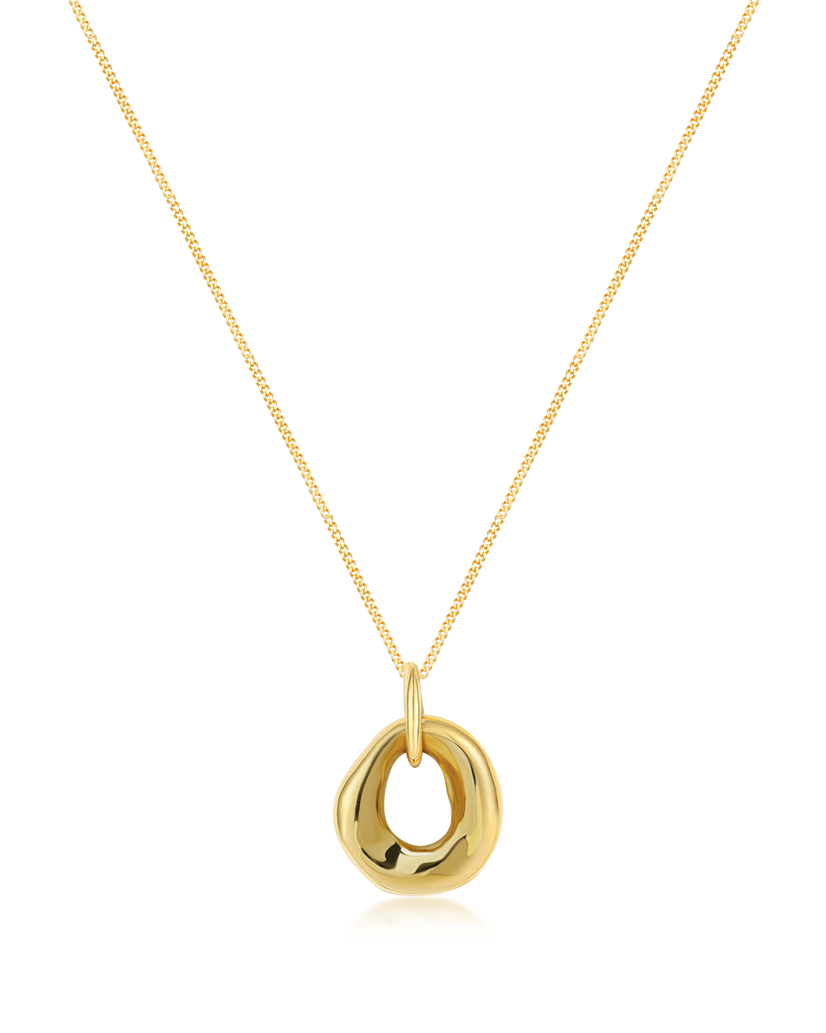 Minimalist Organic Circle Pendant necklace