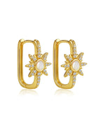 14K Sterling Silver Starlight Huggie Earrings