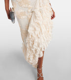 Floral Multi-layered Skirt Long Dress