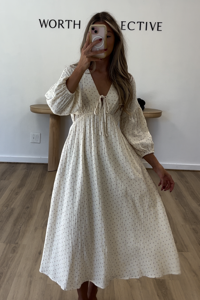 Floral Print Midi Dress Hover Image