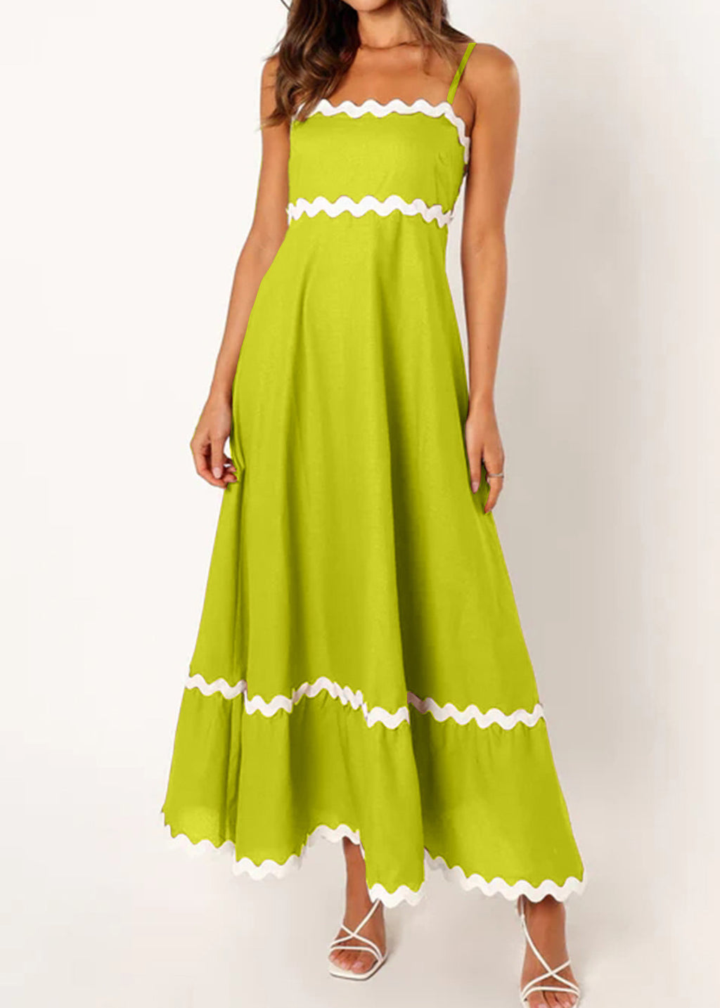 White Lace Stitching Elegant Strapless Tube Top Long Dress