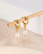 18K Gold Plated Pearl Drop Earrings