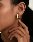 18K Sterling Silver  Hoop Earrings