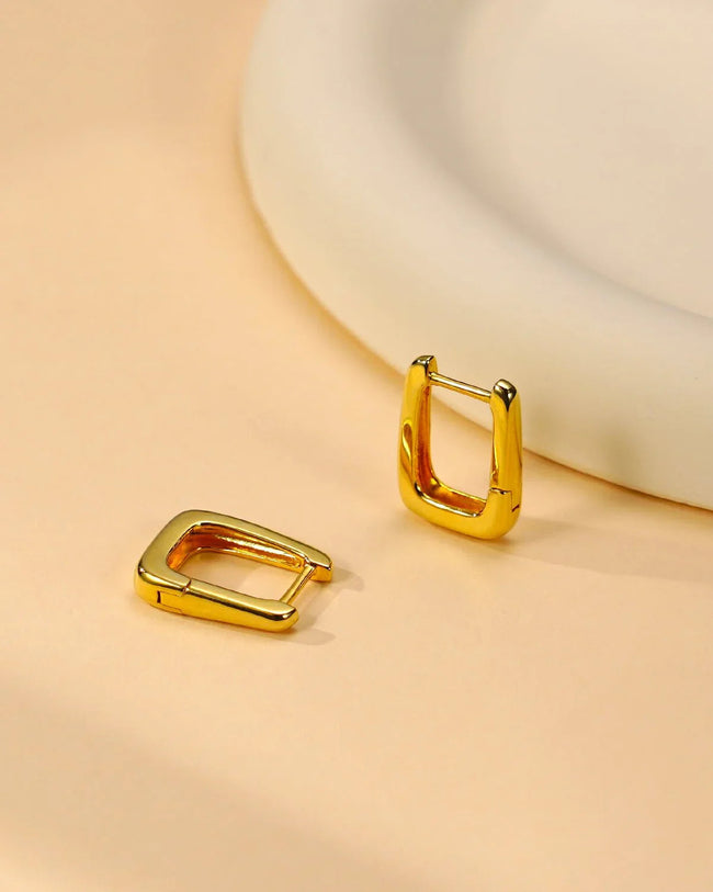 18K Sterling Silver  Hoop Earrings Main Image