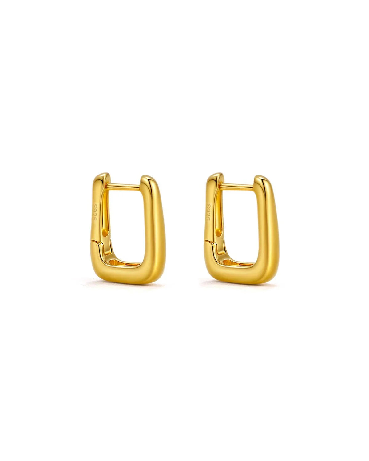 18K Sterling Silver  Hoop Earrings