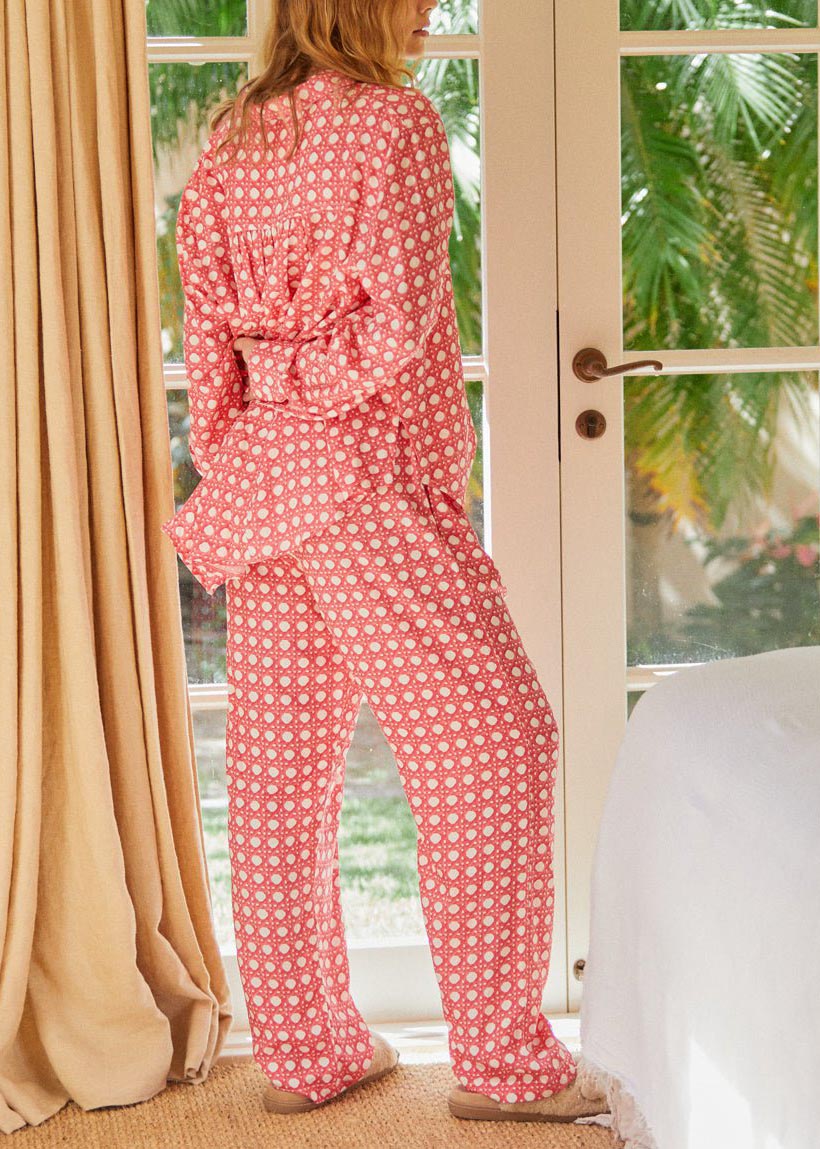 Rattan print cozy set