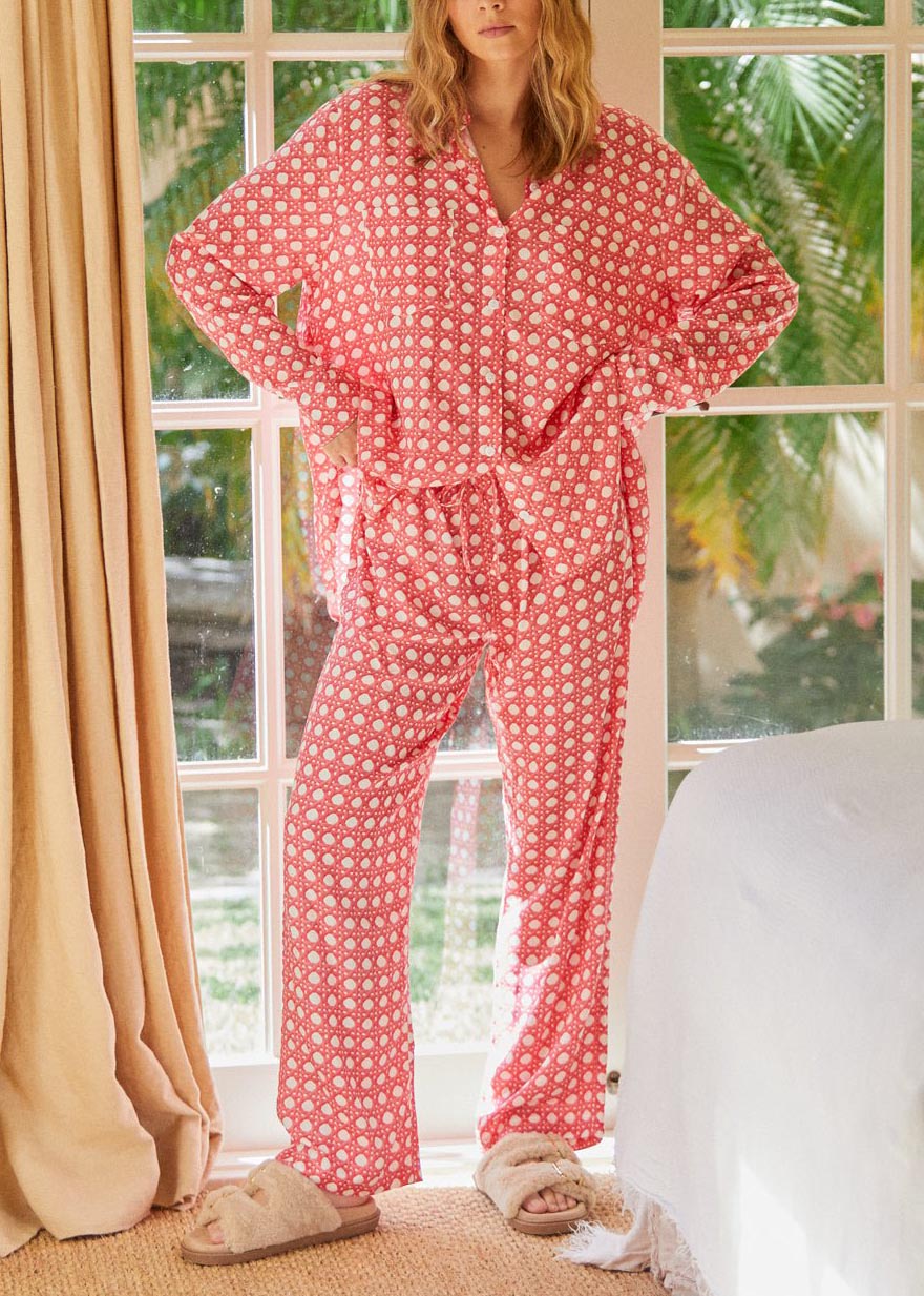 Rattan print cozy set