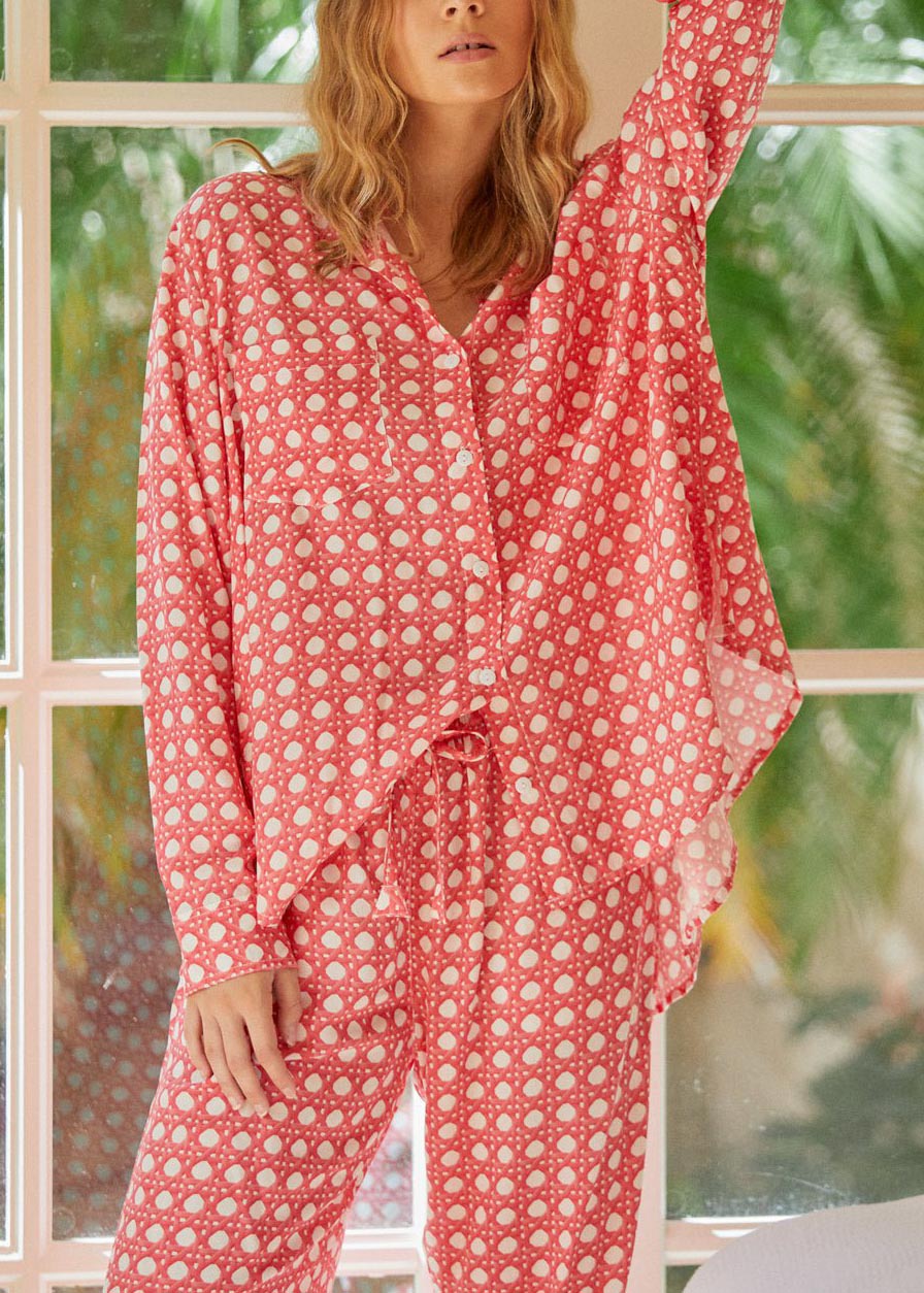 Rattan print cozy set