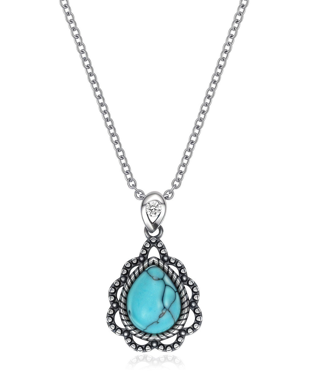 Bohemian Turquoise Pendant Necklace