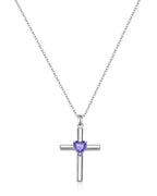 Molenia Birthstone Cross Necklace