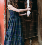 Check Bow Strap Dress