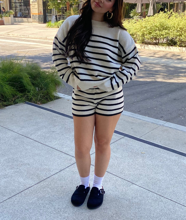 Sweater Top And Short Set Hover Image