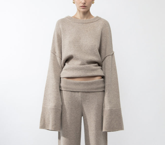 Knitted Comfort Casual Set Hover Image